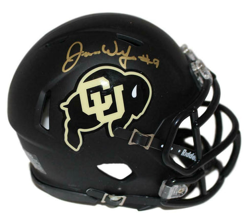 Juwann Winfree Autographed/Signed Colorado Buffaloes Black Mini Helmet 24290