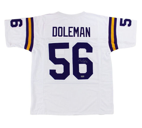 Chris Doleman Signed Minnesota Custom White Jersey With "HOF 12" Inscription