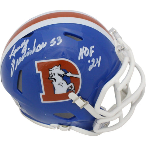 Randy Gradishar Autographed/Signed Denver Broncos TB Mini Helmet Beckett 44615