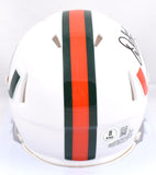 Warren Sapp Signed Miami Hurricanes Speed Mini Helmet w/ The U - Beckett W Holo