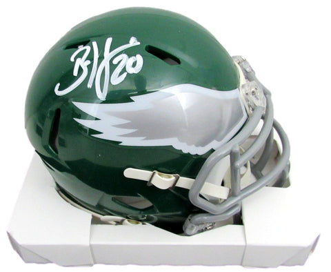 Brian Dawkins HOF Signed Eagles Kelly Green Mini Helmet PSA/DNA 190726