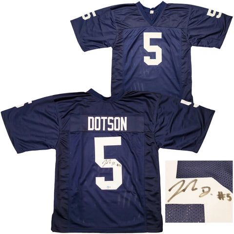 PENN STATE NITTANY LIONS JAHAN DOTSON AUTOGRAPHED BLUE JERSEY BECKETT BAS 203016