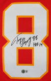 Chiefs Tony Gonzalez "HOF 19" Signed Red Mitchell & Ness Jersey BAS Witnessed