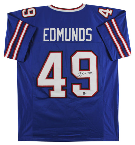 Tremaine Edmunds Authentic Signed Blue Pro Style Jersey Autographed BAS Witness