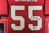 DERRICK BROOKS (Buccaneers red SKYLINE) Signed Autographed Framed Jersey Beckett