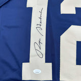 Autographed/Signed Roger Staubach Navy Midshipmen Blue College Jersey JSA COA