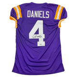 Autographed/Signed CJ C.J. Daniels LSU Purple College Football Jersey BAS COA