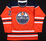 Andrej Sekera Signed Oilers Jersey (Beckett COA) 71st Overall Pk 2004 NHL Draft