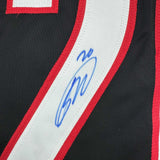 Autographed/Signed Sebastian Aho Carolina Black Hockey Jersey JSA COA