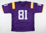 Thaddeus Moss Signed LSU Jersey Inscribed "2019 National Champs" (Beckett Holo)