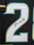 FRAMED JACKSONVILLE JAGUARS FRED TAYLOR AUTOGRAPHED SIGNED JERSEY JSA COA