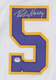 Robert Horry Signed Lakers Jersey (PSA COA) Los Angeles 7xNBA Champ / Foward