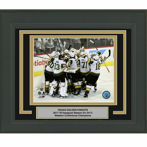 Framed VEGAS GOLDEN KNIGHTS Inaugural Season 8x10 Photo Professionally Matted #1