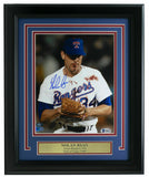 Nolan Ryan Signed Framed Texas Rangers 8x10 Blood Photo BAS