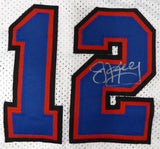 BILLS TEAM GREATS AUTOGRAPHED WHITE JERSEY 3 SIGS KELLEY THOMAS BECKETT 191973