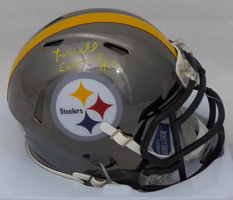 TERRELL EDMUNDS AUTOGRAPHED STEELERS CHROME SPEED MINI HELMET BECKETT 147959