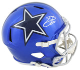 Cowboys Emmitt Smith Signed Flash Full Size Speed Rep Helmet W/ Case BAS Witness