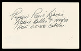 Pepper Paire Davis "HOF 11-5-88" Authentic Signed 3x5 Index Card BAS #BN35221