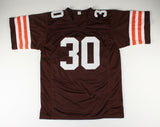 Cleo Miller Signed Browns Jersey (Beckett COA) Cleveland Full Back 1975 to 1982