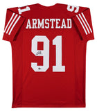 Arik Armstead Authentic Signed Red Pro Style Jersey BAS Witnessed