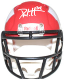 Derek Watt Autographed/Signed Wisconsin Badgers AMP Mini Helmet JSA 28927