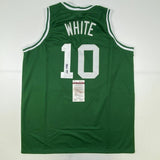 Autographed/Signed JO JO JOJO WHITE Boston Green Basketball Jersey JSA COA Auto