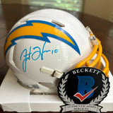 Justin Herbert Autographed Signed Los Angeles Chargers Mini Helmet Beckett