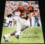 RICKY WILLIAMS SIGNED TEXAS LONGHORNS 16x20 PHOTO W/ SMOKE WEED EVERYDAY