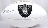 Maxx Crosby Autographed Las Vegas Raiders Logo Football - Fanatics *Black