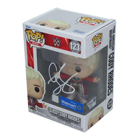 Cody Rhodes American Nightmare Autographed WWE #123 Funko Pop Figurine Fanatics