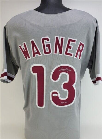 Billy Wagner Signed Inscribed "422 SVS" Philadelphia Phillies Jersey (JSA COA)