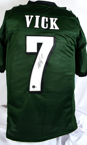 Michael Vick Autographed Green Pro Style Jersey - Beckett W Hologram *Black