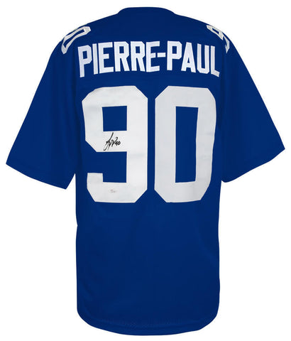 Jason Pierre-Paul Signed Blue Custom Football Jersey - (JSA COA)