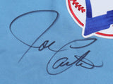 Joe Carter Signed Toronto Blue Jays Majestic Jersey (JSA) 1993 W.S. Winning H.R.