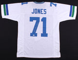 Walter Jones Signed Seahawks Jersey Inscrbd "HOF 14" (JSA COA) 9xPro Bowl Tackle