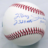 Jim Howard Thome Signed Indians White Sox MLB Baseball W/Career Stats Beckett