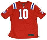 MAC JONES AUTOGRAPHED NEW ENGLAND PATRIOTS #10 RED NIKE GAME JERSEY BECKETT