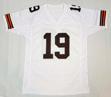 Bernie Kosar Autographed Cleveland Browns White Custom Jersey Beckett Witnessed