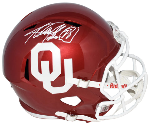 ADRIAN PETERSON SIGNED OKLAHOMA SOONERS FULL SIZE SPEED HELMET BECKETT