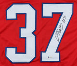 Damien Harris Signed Patriots Jersey (Beckett COA) New England's #1 Running Back