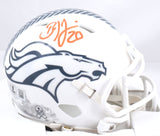 Brian Dawkins Autographed Broncos Salute 2024 Speed Mini Helmet - Beckett W Holo