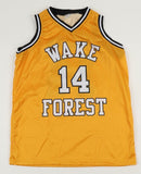 Muggsy Bogues Signed Wake Forest Demon Deacons Jersey (Steiner) 1987 1st Rnd Pck