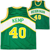 SEATTLE SUPERSONICS SHAWN KEMP AUTOGRAPHED SIGNED GREEN JERSEY JSA STOCK #215746