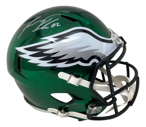 Jason Kelce Signed Philadelphia Eagles FS Chrome Speed Replica Helmet PSA Holo