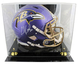 Ravens Ray Lewis & Ed Reed Signed Flash F/S Speed Proline Helmet W/ Case BAS Wit