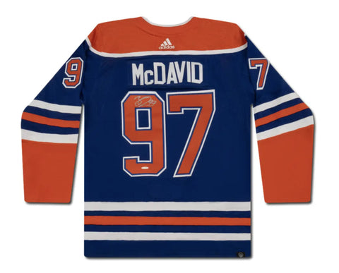 Connor McDavid Autographed Royal Blue Adidas Edmonton Oilers Jersey UDA