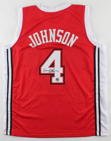 Larry Johnson Signed UNLV Running Rebels Jersey (Pro Player Hologram) #1 Pk 1991