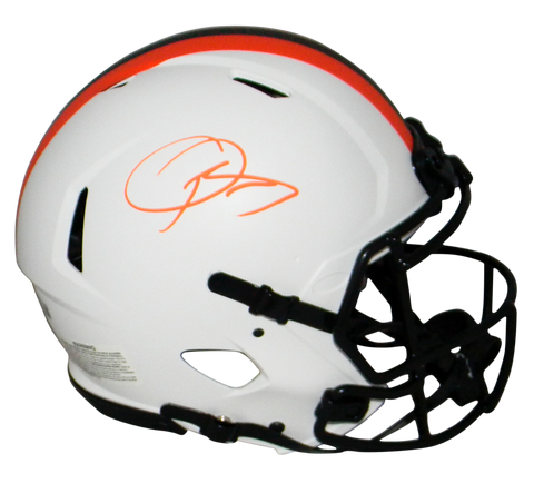 ODELL BECKHAM JR AUTOGRAPHED CLEVELAND BROWNS LUNAR AUTHENTIC SPEED HELMET BAS