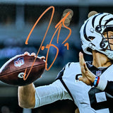 JOE BURROW AUTOGRAPHED SIGNED 8x10 CINCINNATI BENGALS THROW PHOTOGRAPH FANATICS