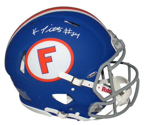 KYLE PITTS SIGNED FLORIDA GATORS BLUE FULL SIZE AUTHENTIC SPEED HELMET BECKETT